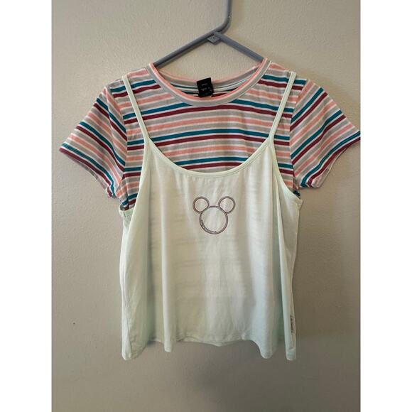 Her Universe Tops - Her Universe Mickey Icon Monorail Tee and Tank set women's large